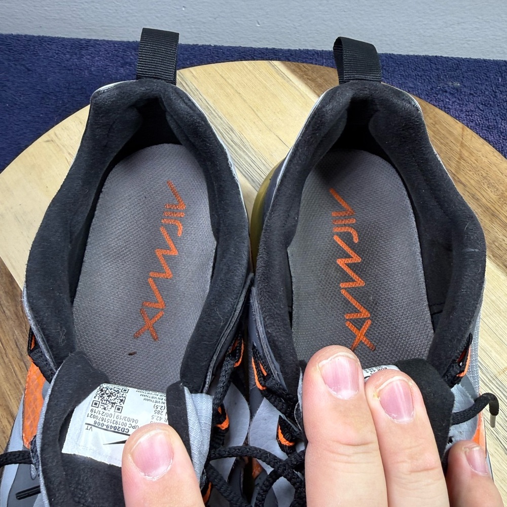 Nike Air Max React 270 React Black Gray Orange Sn… - image 7